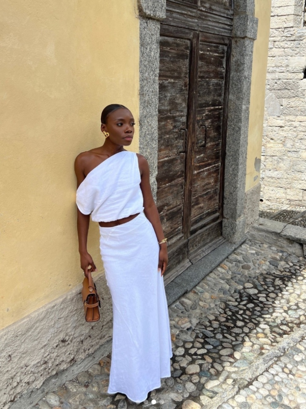 DISSH Syrah White Linen Midi Skirt - Size 6 - Picture 3 of 10